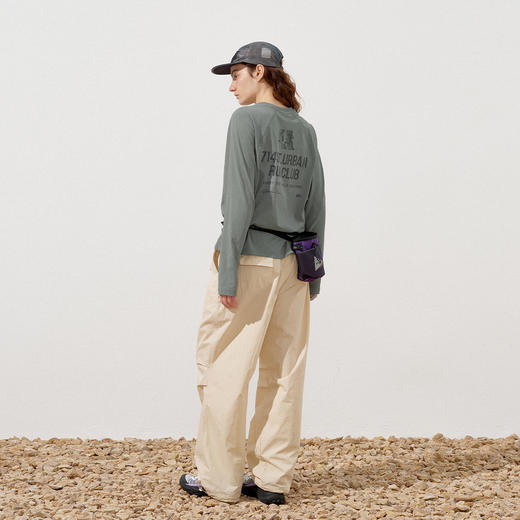 714street户外运动轻薄透气吸湿速干衣秋季新款印花落肩长袖T恤男 商品图3