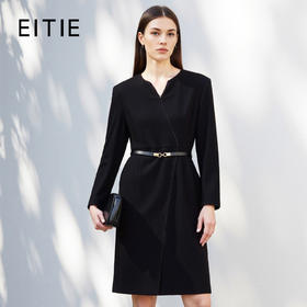 EITIE爱特爱冬季新款修身气质舒适毛呢连衣裙7607301