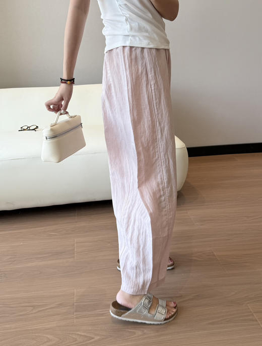 超好穿的天丝亚麻弯刀裤哈伦裤071406 商品图0