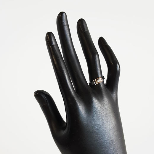 【天然正品】AU750双色金时尚经典款0.031克拉钻石戒指13号（戒圈可改）中性现售价：1580特价！260625NJM07 商品图8