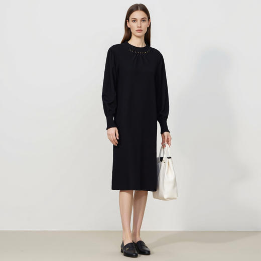 EITIE爱特爱冬季新款收腰显瘦针织连衣裙7601306 商品图1