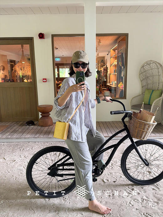 PETIT SCHAN小闪 CLO#859 Sinbad's Voyages 辛巴达航海记 一千零一夜系列色织纯亚麻度假感条纹长袖衬衫 商品图4