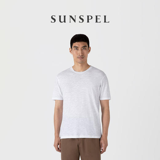 【亚麻系列】SUNSPEL男士春夏匹马棉亚麻混纺圆领T恤 商品图1