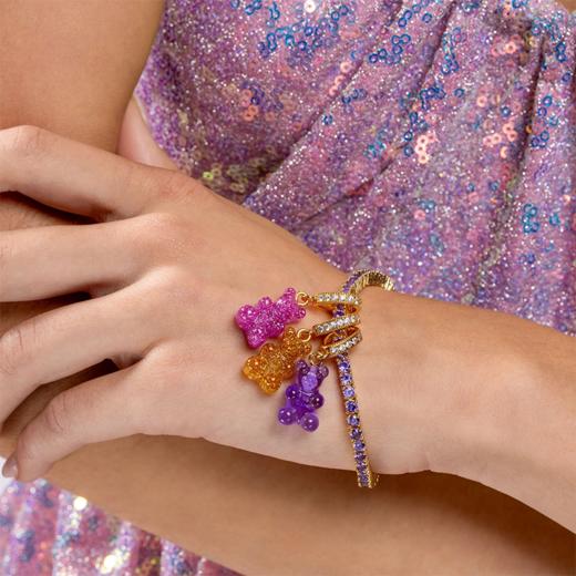 订购4周到｜CRYSTAL HAZE-Nostalgia Bear-pave-碎金小熊 吊坠（金色环扣）［挪威设计师］ 商品图1