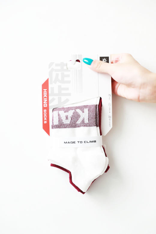 无骨衍缝+足弓固定，coolmax纱线户外徒步毛圈低帮袜2双装C071468 商品图9