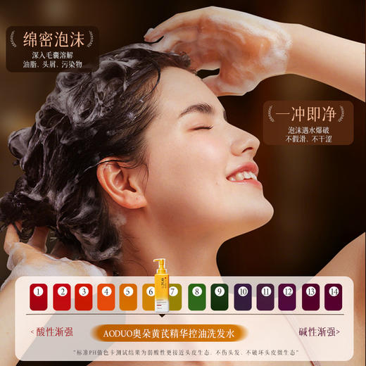 【国货2瓶更划算❗黄芪精华控油洗发水】浓缩技术清洁+控油+柔顺，洗出健康"蓬松秀发"，绵密泡沫一冲即净，洗发水超柔顺止痒大容量草本护发留香QQ 商品图2