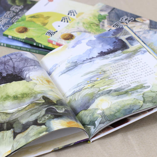 大家小绘自然与景物系列：荷塘月色+绝版的周庄+春.匆匆+听风听雨入雁山 商品图2