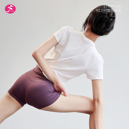 夏季清凉感三分裤 提臀高腰紧身运动瑜伽裤短裤 商品图11