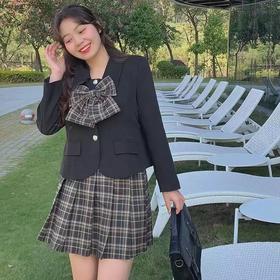 【诗铭洛可】（套装）XCA454 JK套装 西服外套➕格子半裙两件套A8-3/A7-3