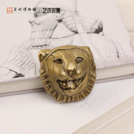 苏州博物馆 亚述印象金属浮雕冰箱贴金狮/银狮 商品图3