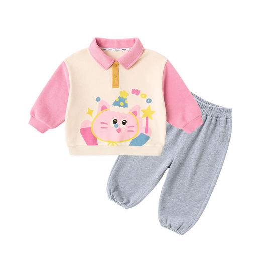 【新品】嘟嘟家儿童polo套装秋季新款宝宝polo衫裤子秋装女童两件套童装潮★ 商品图5