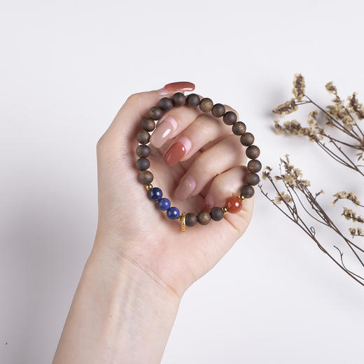 xy0446沉香+南红青金石手串 商品图7