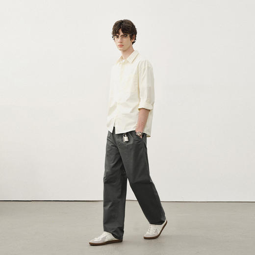 714street水洗打褶锥形男士休闲裤2025秋季新款cleanfit直筒长裤 商品图2
