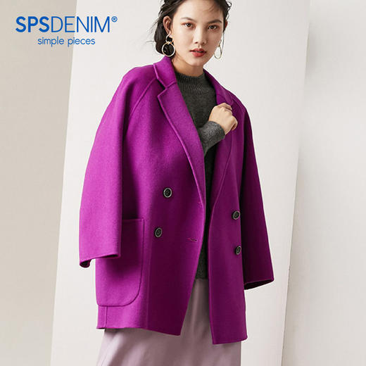 simplepieces大衣女中长款赫本大衣小个子双面尼女大衣 商品图0