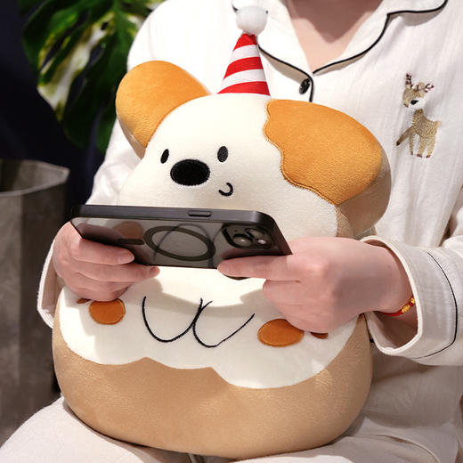 自然醒翘耳小狗冰豆豆双面午睡枕学生午休枕头趴桌子抱枕睡觉神器靠枕QYL 商品图14