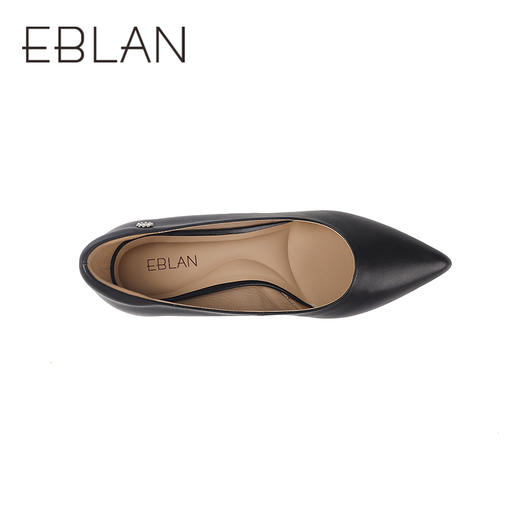 伊伴秋季极简素面高跟鞋舒适高度单鞋B25469202 商品图2