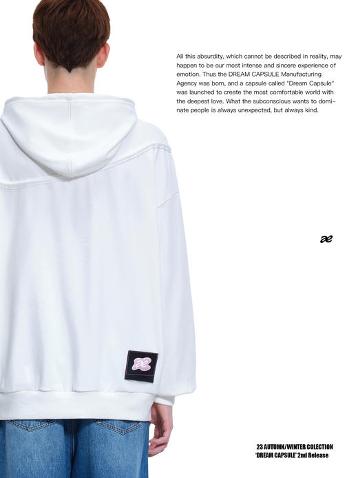 启世录TIWILLTANG•“白日梦画册”绣花抽绳戴帽卫衣 商品图2