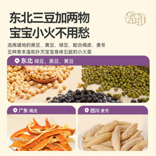【限时秒杀，49.9/3盒，89/6盒】甘之颐 一勺乌梅三豆膏 100g（10g*10袋）/盒 三豆饮儿童冲饮品孩子爱喝扁鹊三豆饮温和食材 商品图2