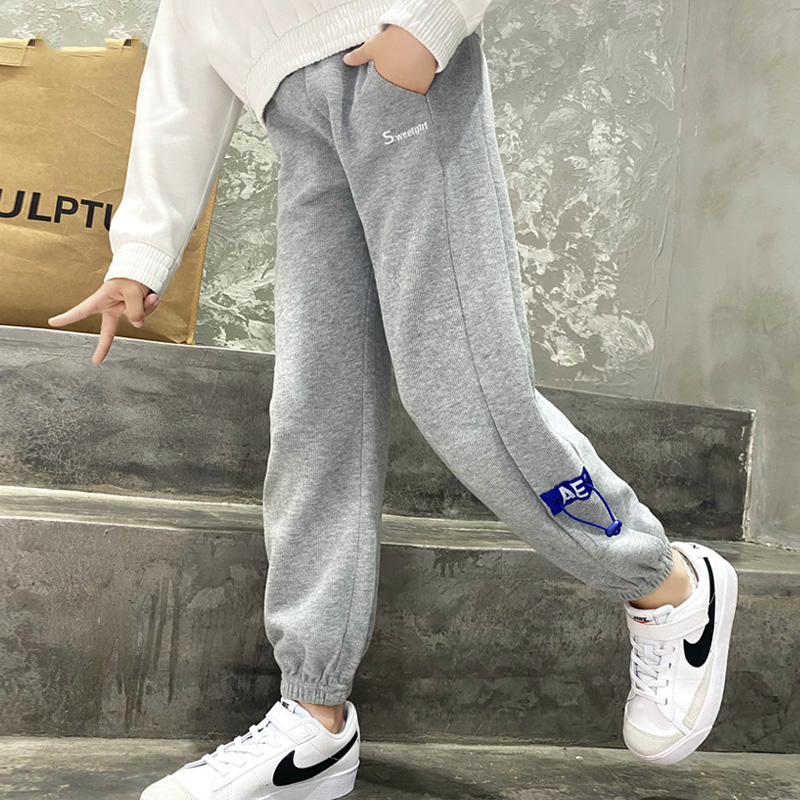 B72女童运动裤休闲外穿秋季儿童秋装裤子2021新款女大童薄款春秋