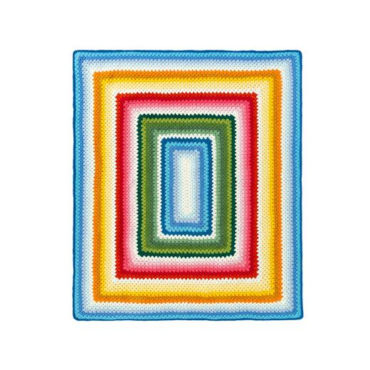 苏苏姐家彩虹糖毯子手工diy编织钩针毛线团自制毯子材料包预 商品图4