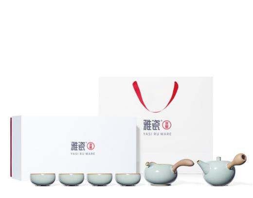 汝窑小坐侧把壶套装 商品图0