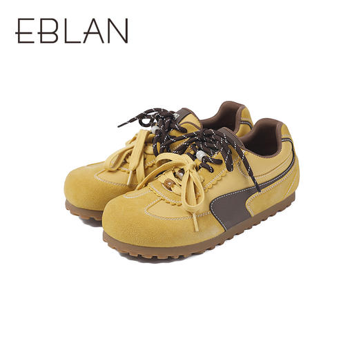 伊伴秋季萌趣大圆鞋头可爱德训零压感平底单鞋B25438305 商品图3