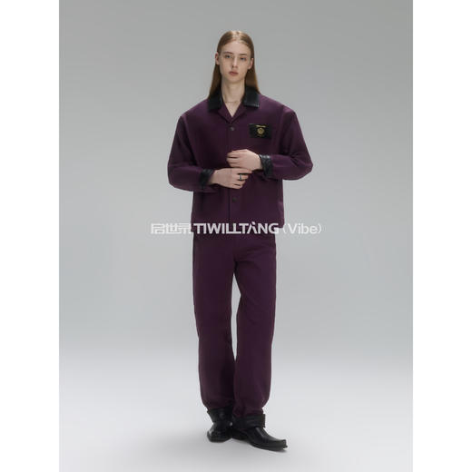 启世录TIWILLTANG“融境崛御”纯棉透气多口袋帆布拼皮夹克 商品图3