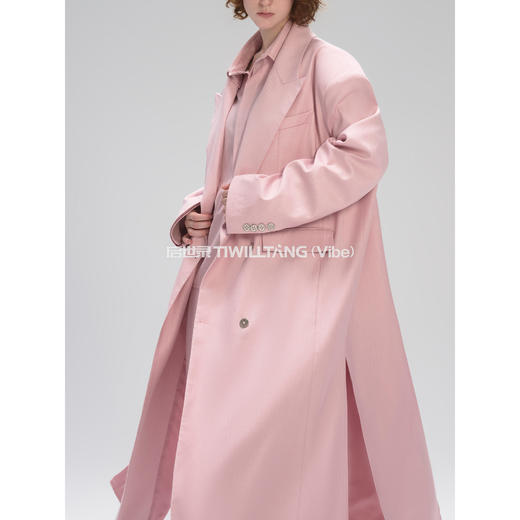 启世录TIWILLTANG“虚澜枕梦”宽松百搭条纹贴袋无领西装套装 商品图2