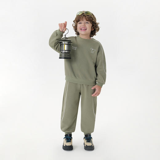 马克珍妮男童山系双色出游套装宝宝卫衣套装2025年秋装新款551288 商品图1