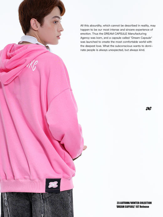 ASMEMMO咦哇•“苹果味小岛”印花烫钻戴帽卫衣 商品图2