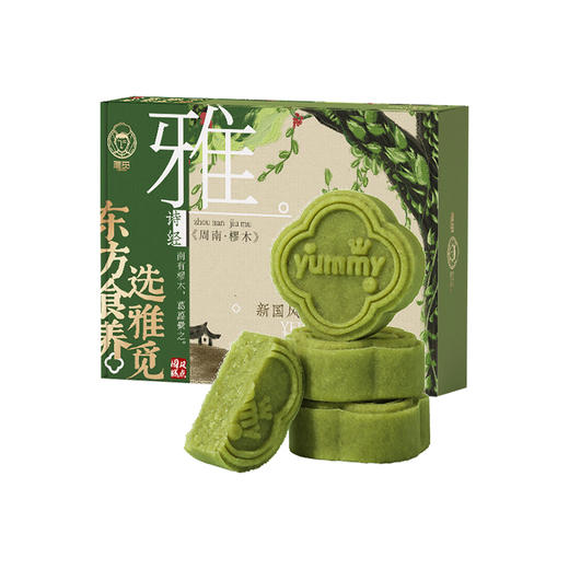 河北省邯郸市魏县雅觅绿茶国风绿豆糕180g(30g*6个) 商品图0