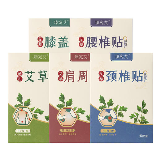 艾草膝盖贴 艾叶颈椎贴腰椎贴 艾灸贴暖贴艾草贴12贴/盒 商品图0