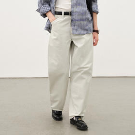 【达人链接】714street水洗纯棉宽松休闲裤男秋季新款弯刀裤522207