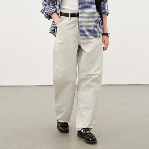 714street水洗纯棉宽松休闲裤男2025秋季新款弯刀裤cleanfit长裤 商品图0