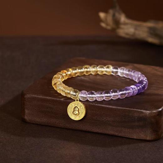 【故宫饰品】渐变水晶葫芦手串紫水晶黄水晶手链博物馆文创生日礼物 商品图2