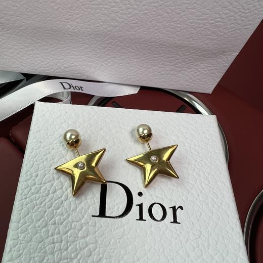 G229新款D家金色五角星星珍珠耳环耳钉 商品图3