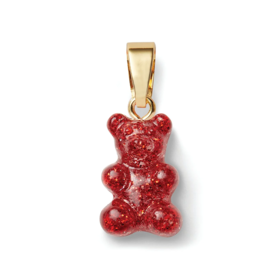 订购4周到｜CRYSTAL HAZE-Nostalgia Bear-classic-红丝绒色小熊 吊坠（金色环扣）［挪威设计师］