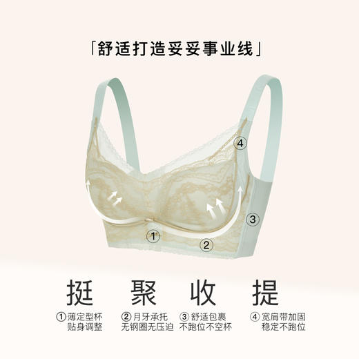 【6.9折限时优惠】【B杯单件】【秀黛】绵绵花期无钢圈中薄杯文胸S6110017B【门店同款】 商品图1