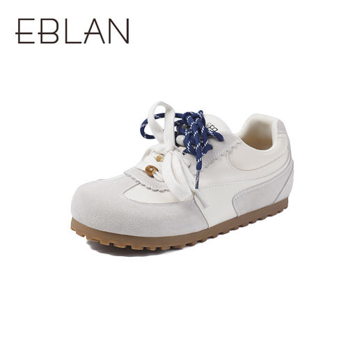 伊伴秋季萌趣大圆鞋头可爱德训零压感平底单鞋B25438305 商品图0