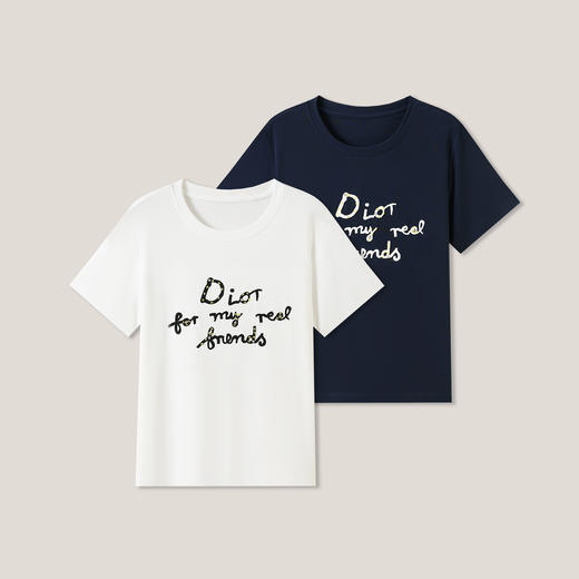 DR高级感满满天丝刺绣水钻T恤 商品图7