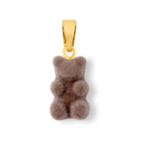 北京仓｜CRYSTAL HAZE-Velvet Nostalgia Bear-classic-咖色小熊 吊坠（金色环扣）［挪威设计师］