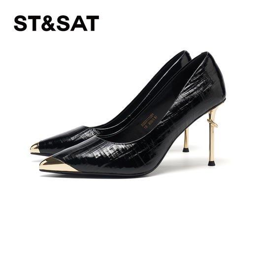 【黑金限定】星期六金属尖头气质细高跟SSD3111091 商品图8