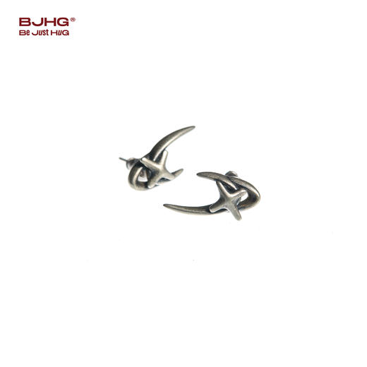 BJHG不计后果 钝星尾迹耳钉男女同款个性潮流百搭小众高级感耳饰 商品图0