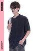 启世录TIWILLTANG“朦灰磨破”水洗黑色潮流T恤圆领打底衫夏季百搭短袖男 商品缩略图5