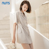 NUTS夏季商场同款中长款时尚通勤西装外套女221048252 商品缩略图3