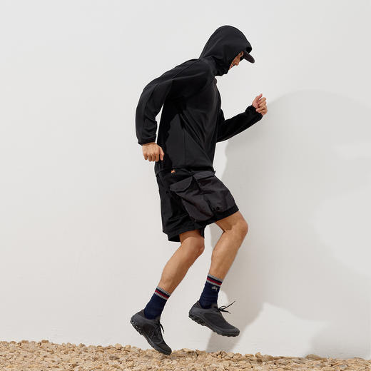 714street户外迪桑格轻薄抗皱高领连帽卫衣男女秋季新款宽松帽衫 商品图3