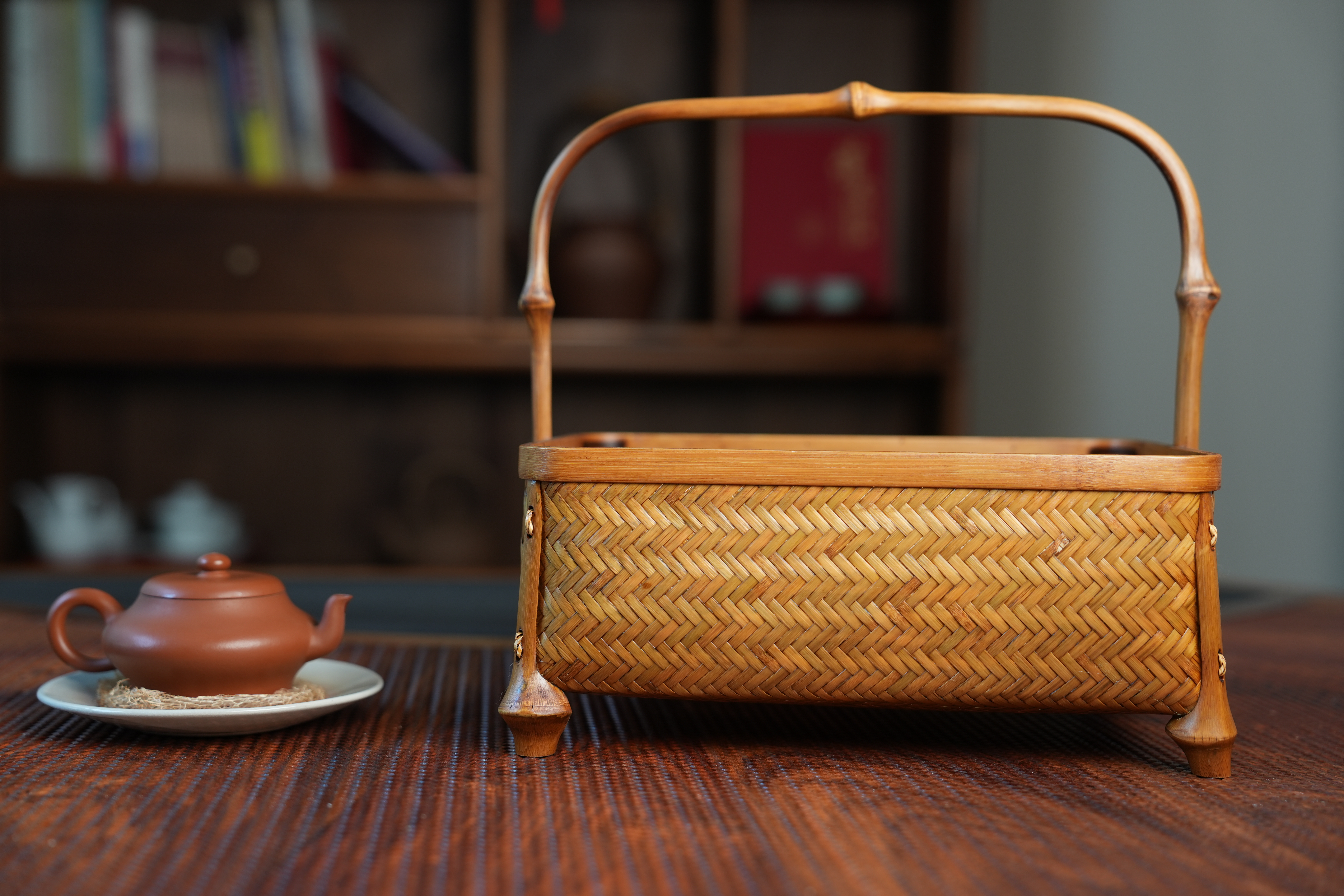 竹报平安  普陀山书院推荐手工编制家用竹器