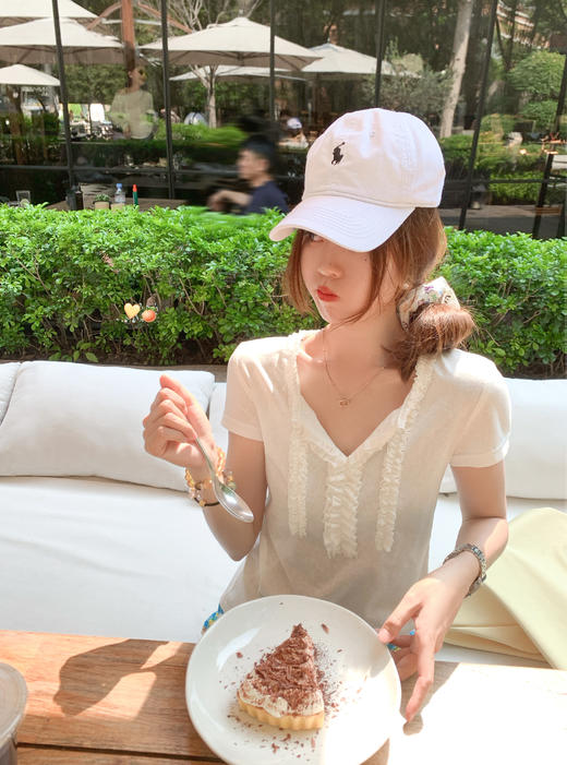 <曾小咸推荐>木耳边V领短袖+碎花半身裙套装 商品图9