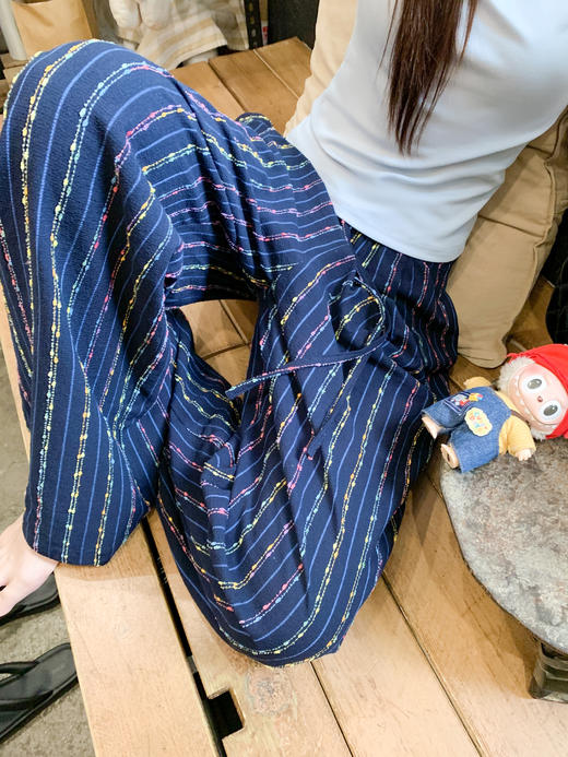 <曾小咸推荐>现货秒杀！卖完不补 ！微信打折价！彩色糖豆条纹直筒休闲裤 日常189.99/件 立减100 秒杀89.99/件！！ 商品图7