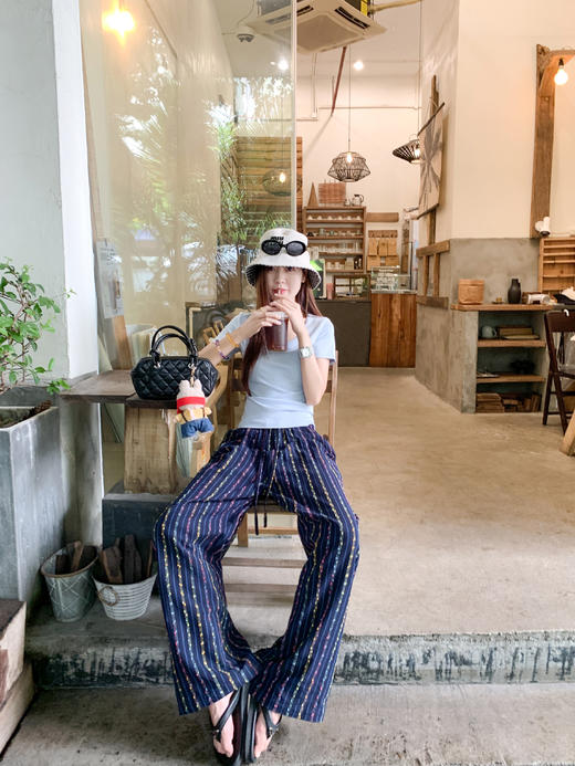 <曾小咸推荐>现货秒杀！卖完不补 ！微信打折价！彩色糖豆条纹直筒休闲裤 日常189.99/件 立减100 秒杀89.99/件！！ 商品图10